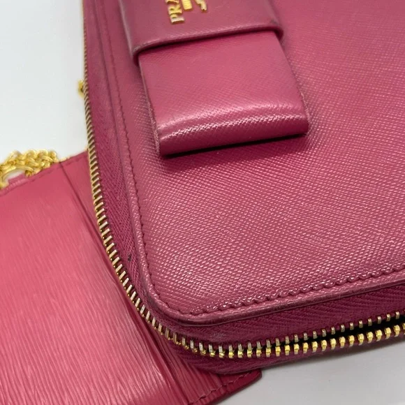 Prada Pink Fiocco Bow Saffiano Lux Long Wallet - Picture 15 of 15